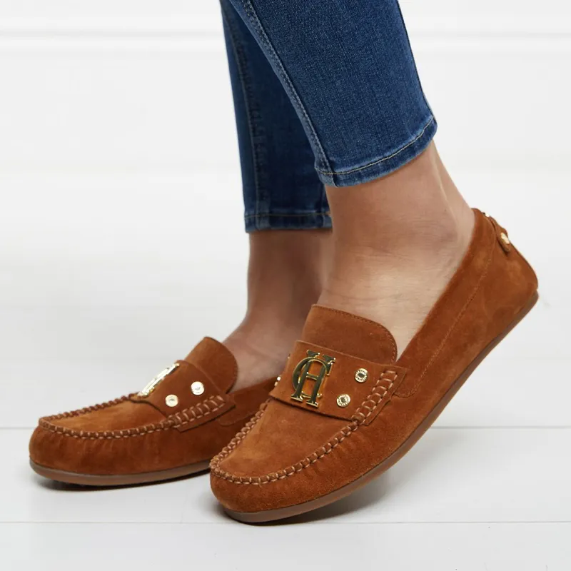 Holland Cooper Driving Loafers - Tan-3