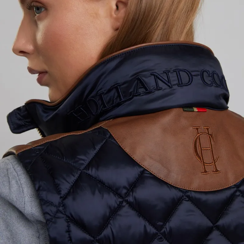 Holland Cooper Diamond Quilt Classic Ladies' Vest - Ink Navy-2