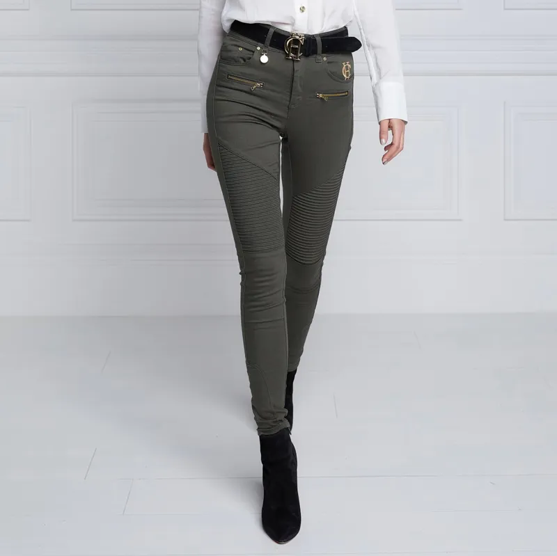 Holland Cooper Womens Biker Jeans - Hunter Green