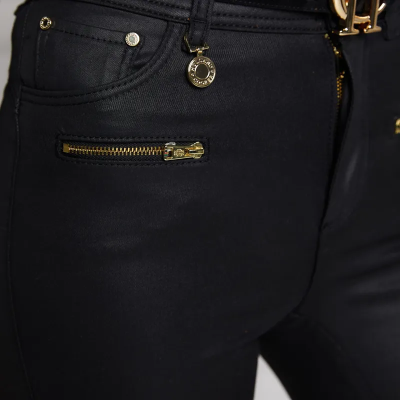 Holland Cooper Coated Women's Jodhpur Jeans - Black-4