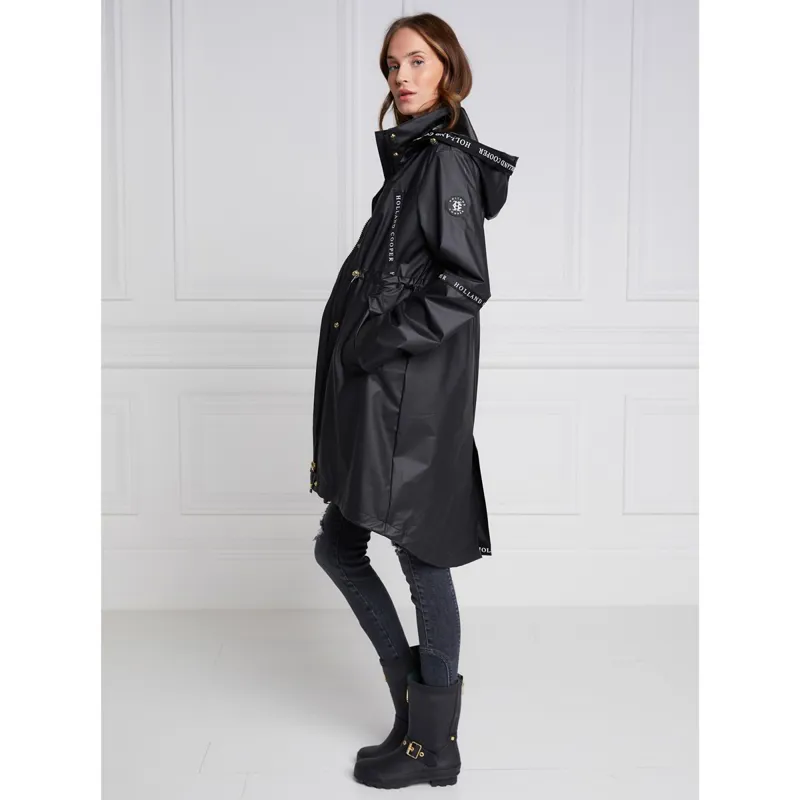 Holland Cooper Ladies Waterproof Raincoat - Matte Black-2