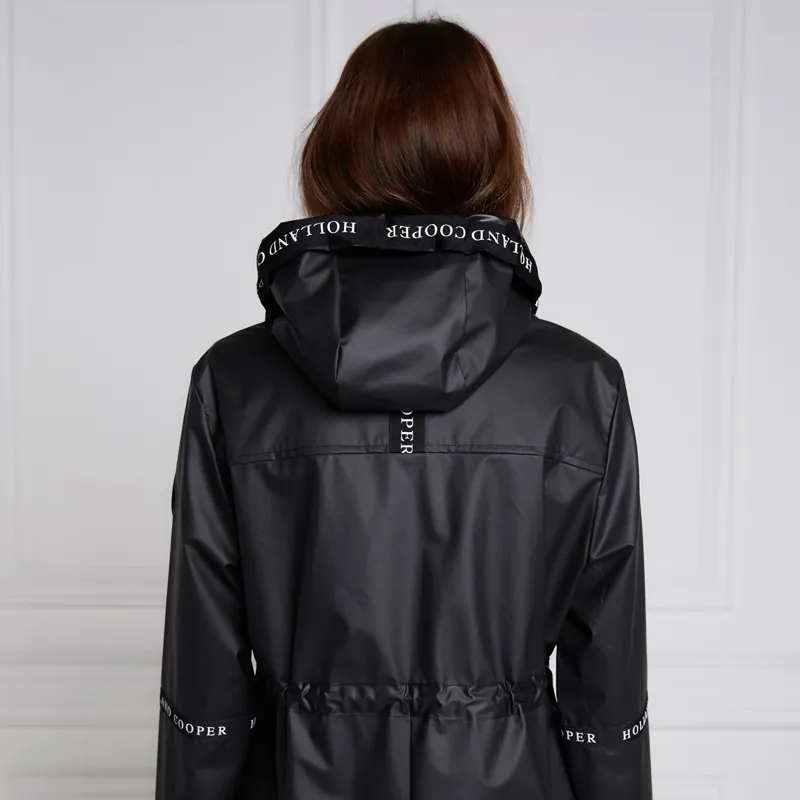 Holland Cooper Ladies Waterproof Raincoat - Matte Black-4