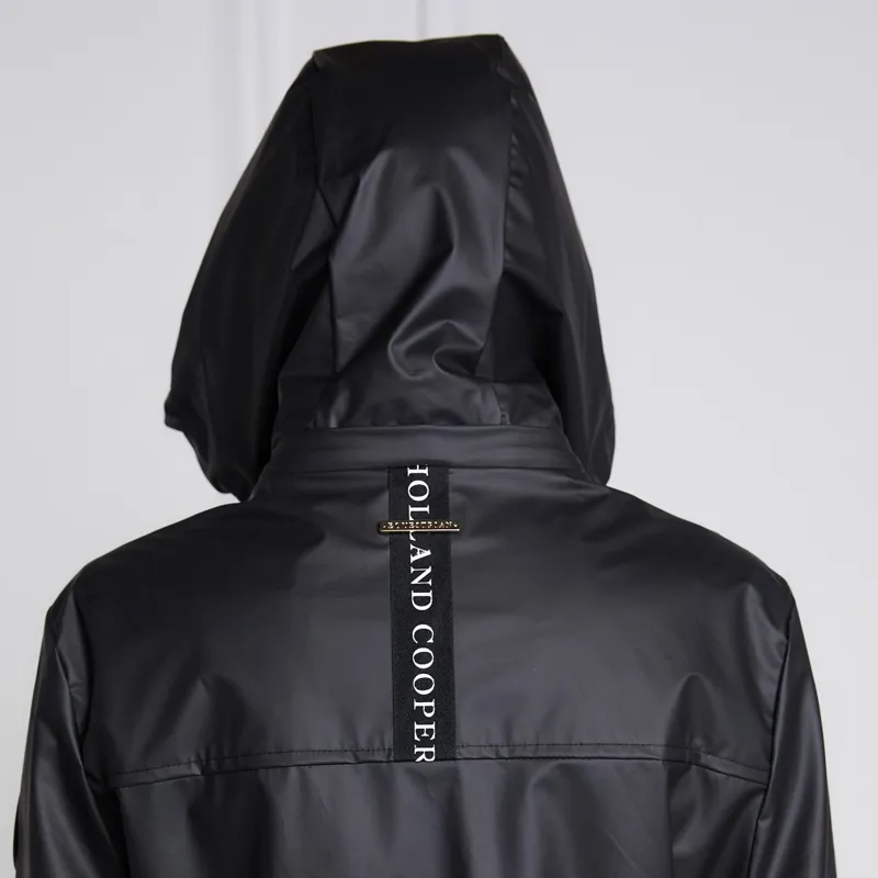 Holland Cooper Ladies Waterproof Raincoat - Matte Black-5