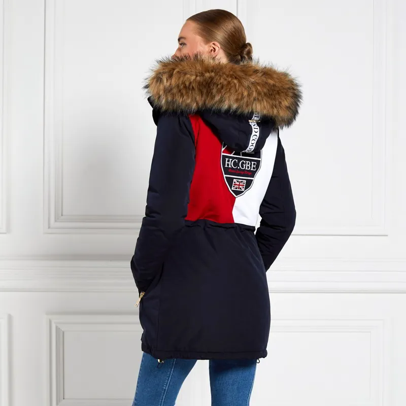 Holland Cooper Team Parka Women's Long Jacket - Ink Navy-2