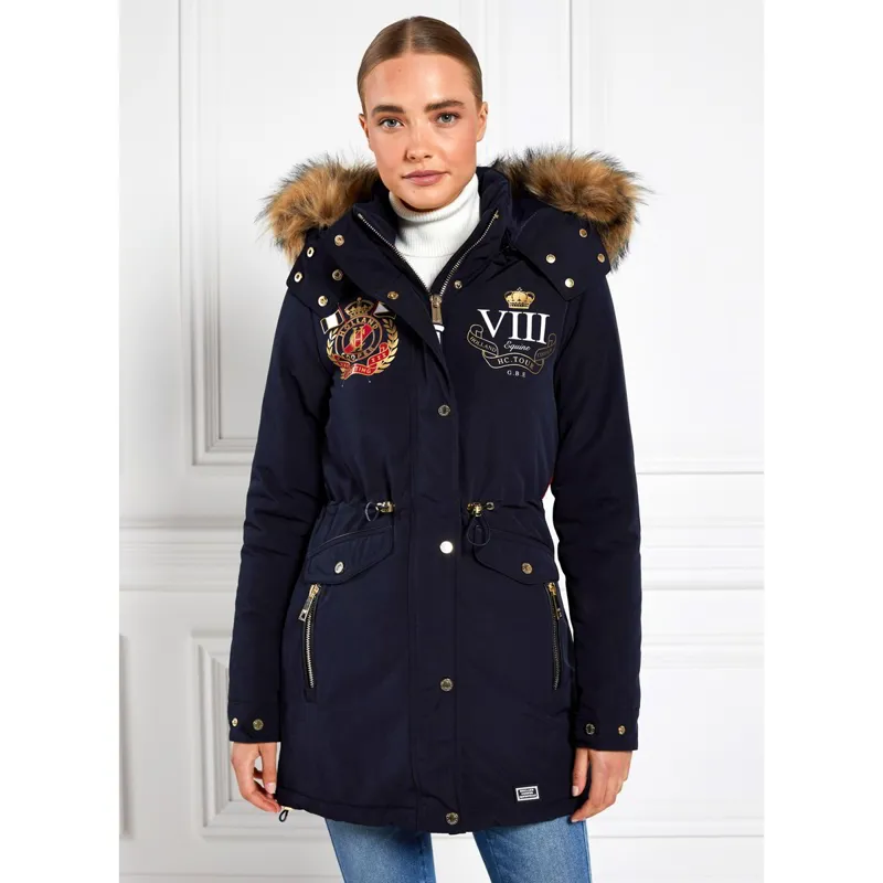 Holland Cooper Team Parka Women's Long Jacket - Ink Navy-1
