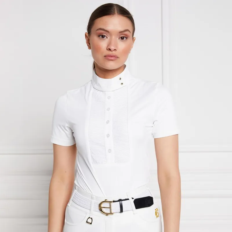 Holland Cooper Short Sleeve Womens Show Shirt - White