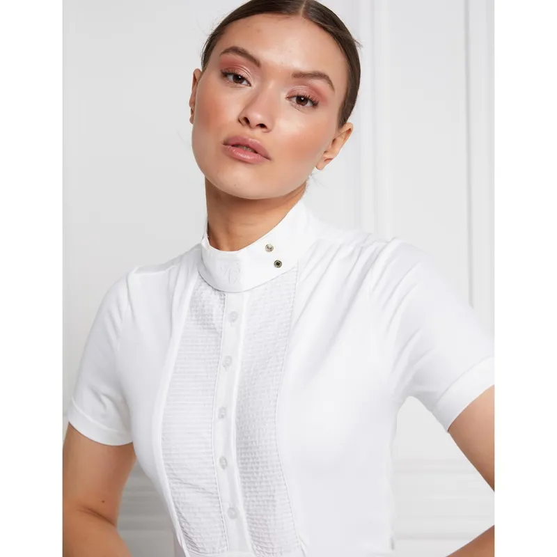 Holland Cooper Short Sleeve Womens Show Shirt - White-2