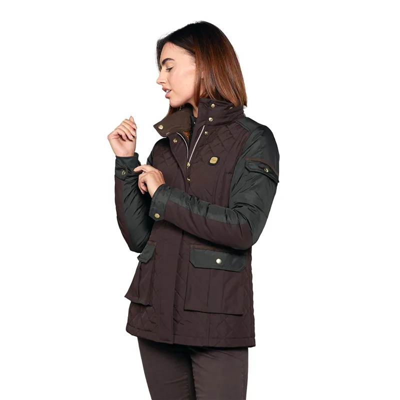 Toggi Holmes Women's Quilted Jacket - Chocolate/Dark Green-3