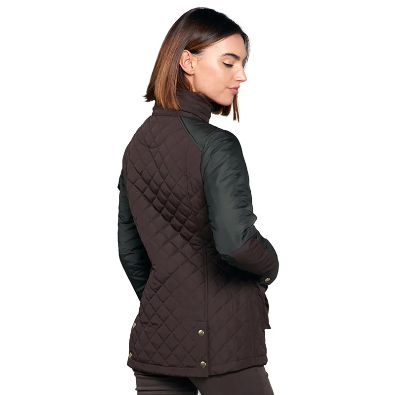 Toggi Holmes Women's Quilted Jacket - Chocolate/Dark Green-1