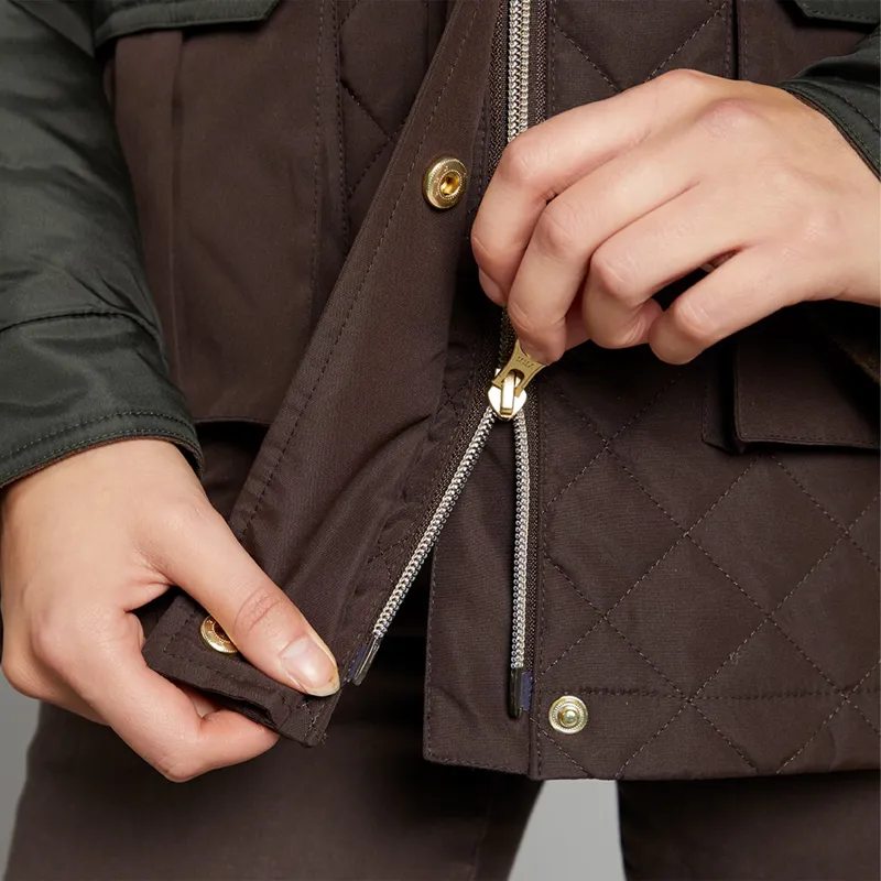 Toggi Holmes Women's Quilted Jacket - Chocolate/Dark Green-4