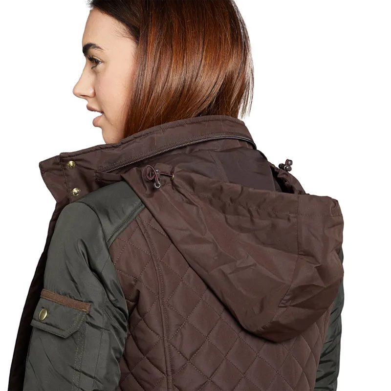 Toggi Holmes Women's Quilted Jacket - Chocolate/Dark Green-8
