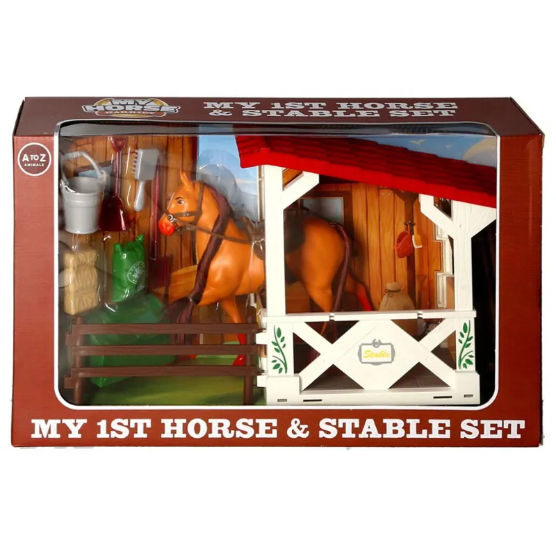 Platinum Horse and Stable Set - Chestnut