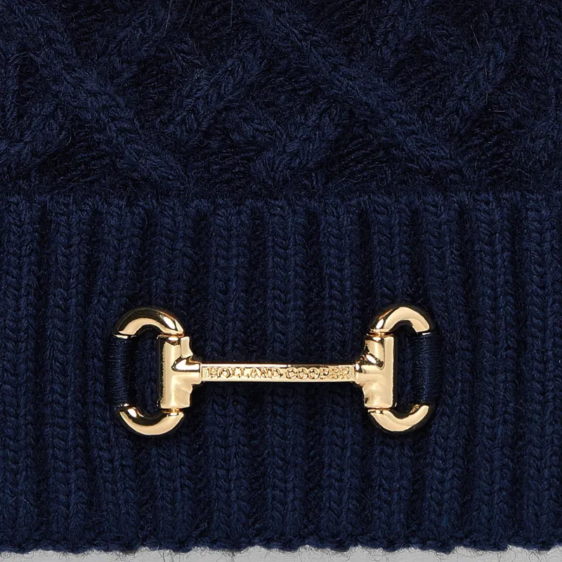 Holland Cooper Horse Bit Pom-pom Hat - Ink Navy-5