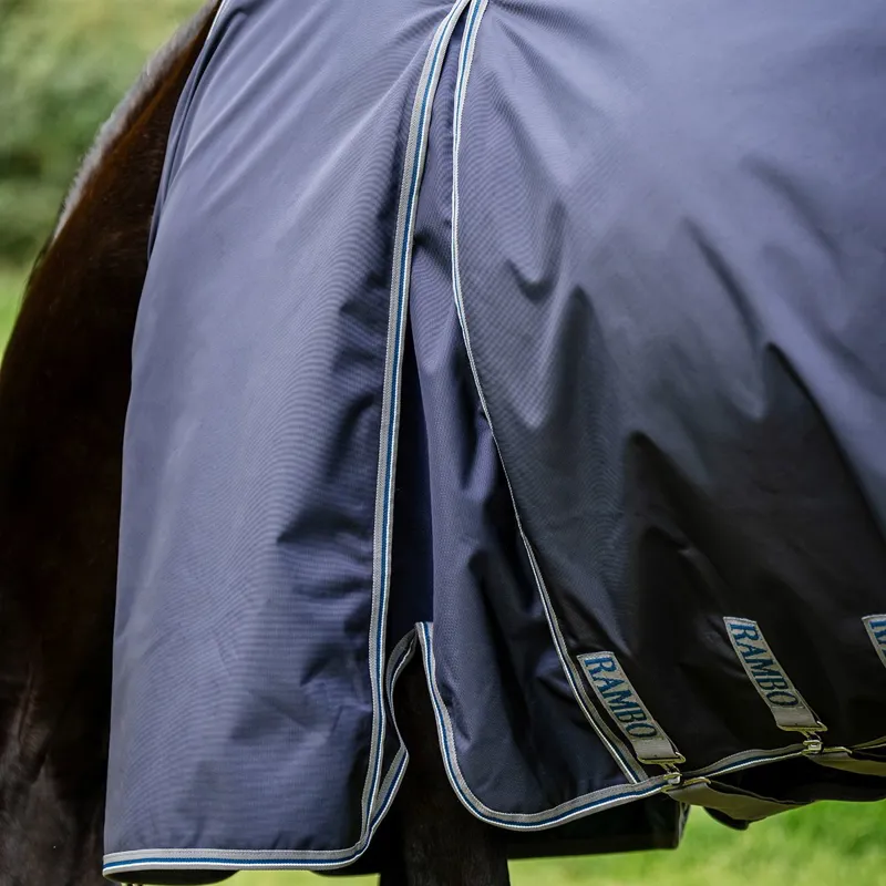 Rambo Optimo 0g Turnout Blanket 200g Liner - Navy/Thunderstorm Grey-3