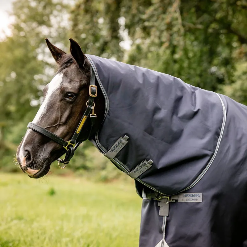 Rambo Optimo 150g Turnout Hood - Navy/Thunderstorm Grey