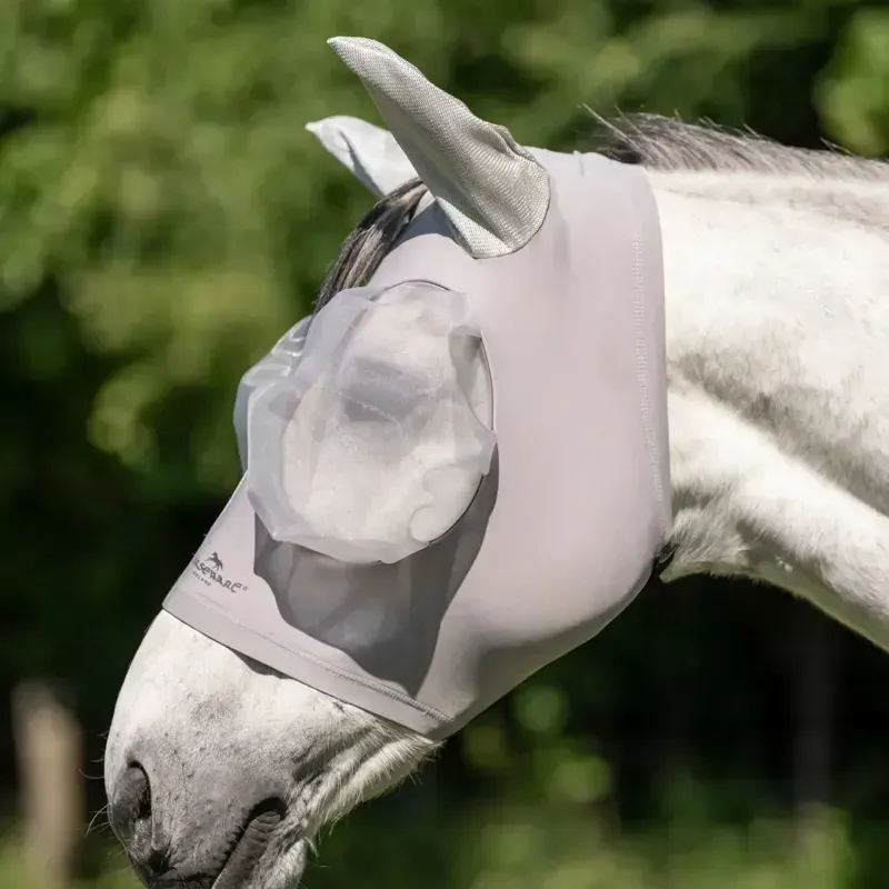 Horseware Defense Fly Mask - Silver/Silver-3