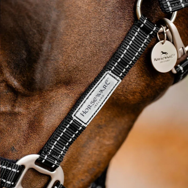 Horseware Field Safe Halter - Black/Reflective/Black-1