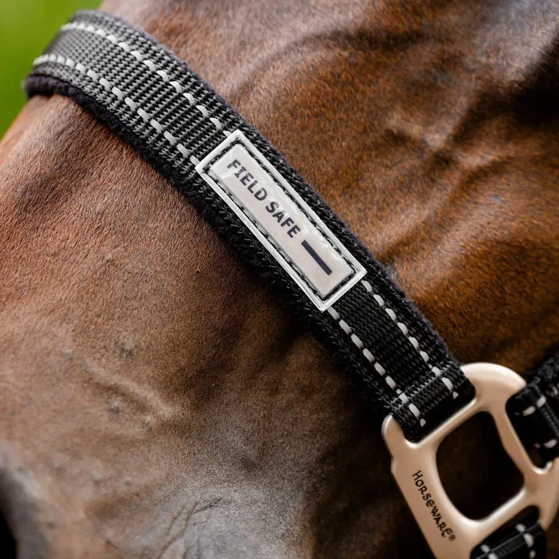 Horseware Field Safe Halter - Black/Reflective/Black-2