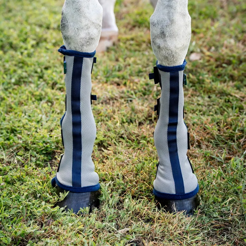 Horseware Fly Boots Pair - Heather Blue/Blue/Silver-1