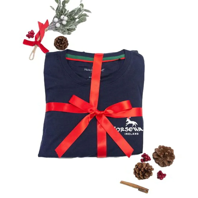 Horseware Holiday Mens Pajama Set - Navy Check/Green/Red-1