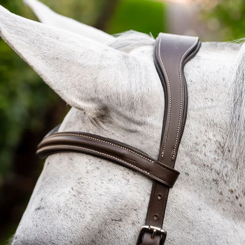 Horseware Micklem Deluxe Competition Bridle - Dark Havana-4