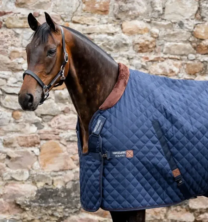 Horseware Signature 200g Stable Blanket - Navy/Brown-1
