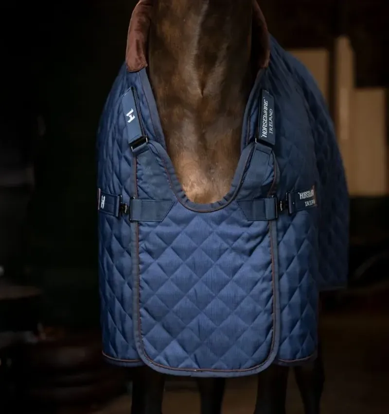 Horseware Signature 200g Stable Blanket - Navy/Brown-3