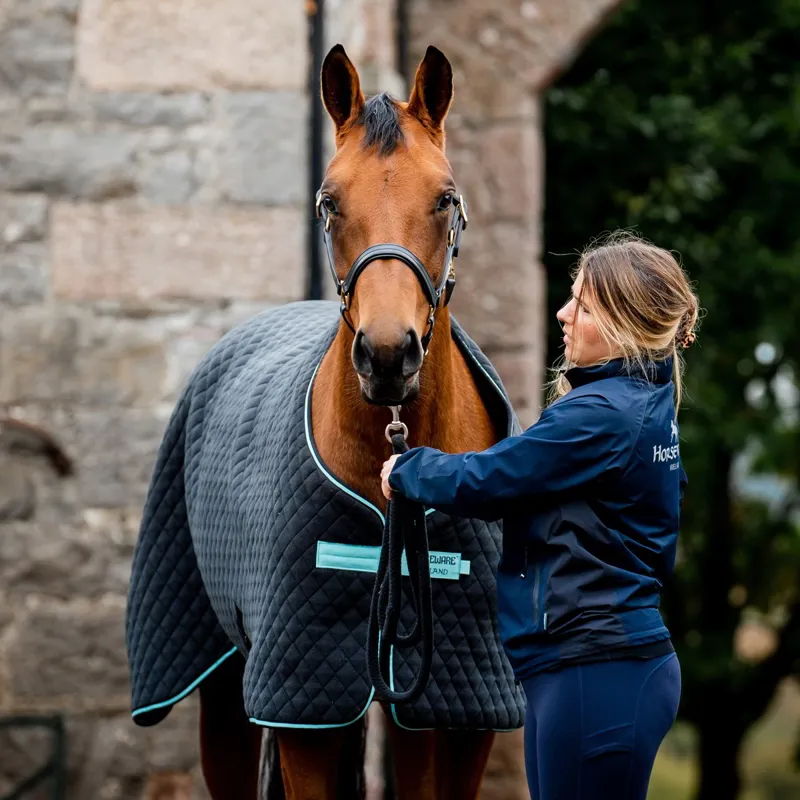Horseware Autumn Cooler - Black/Aqua-1