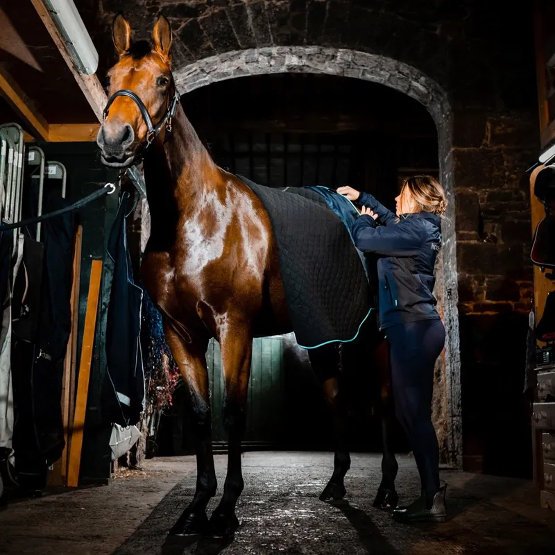 Horseware Autumn Cooler - Black/Aqua-3