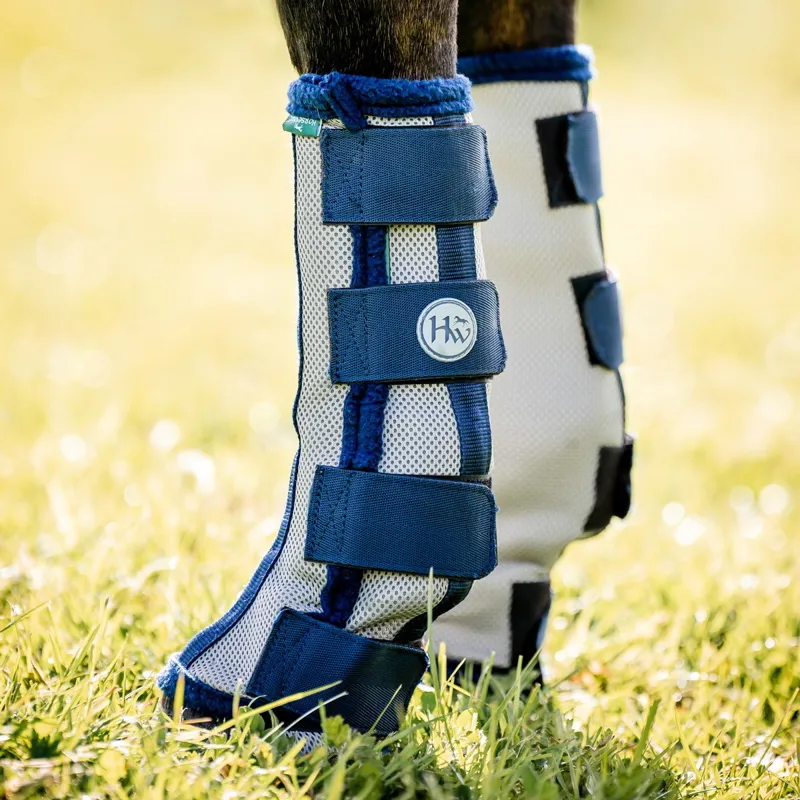 Horseware Fly Boots 4 Pack - Silver/Navy