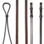LeMieux Hunter Half Lined Curb Rein - Havana/Silver