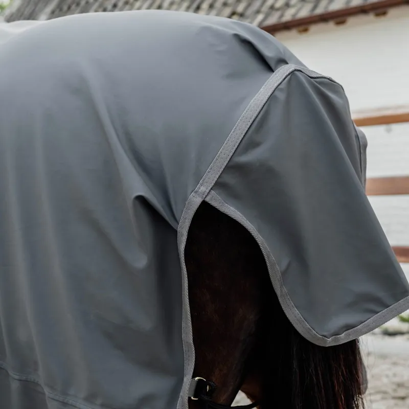 Kentucky Hurricane Rain Sheet with Stirrup Holes - Grey-2