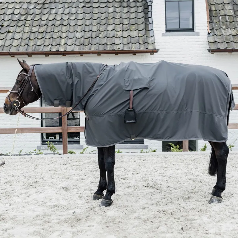 Kentucky Hurricane Rain Sheet with Stirrup Holes - Grey