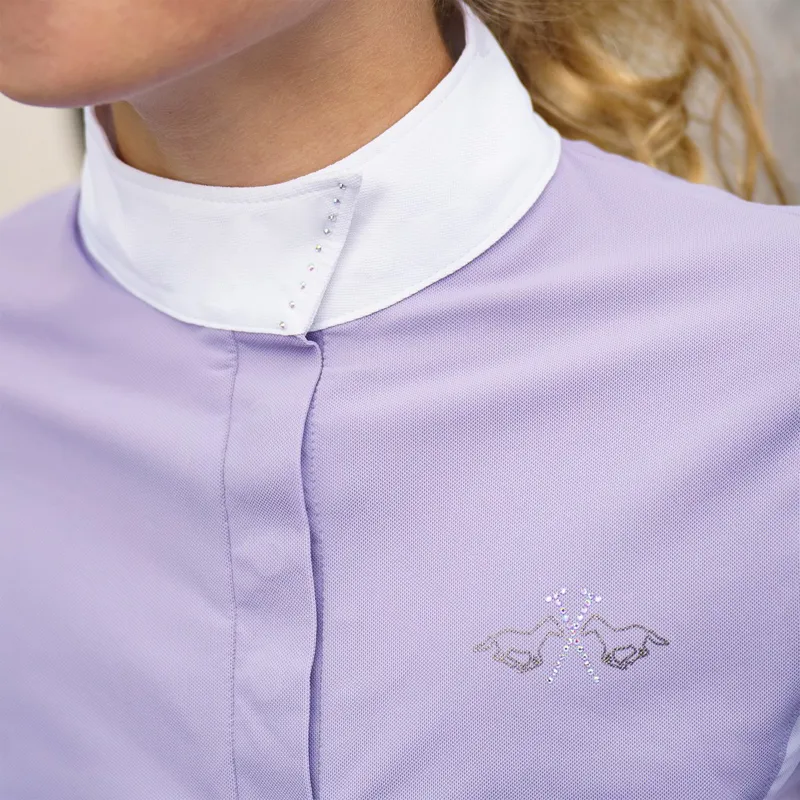 HV Polo Laura Junior Competition Shirt - Lilac/White-3