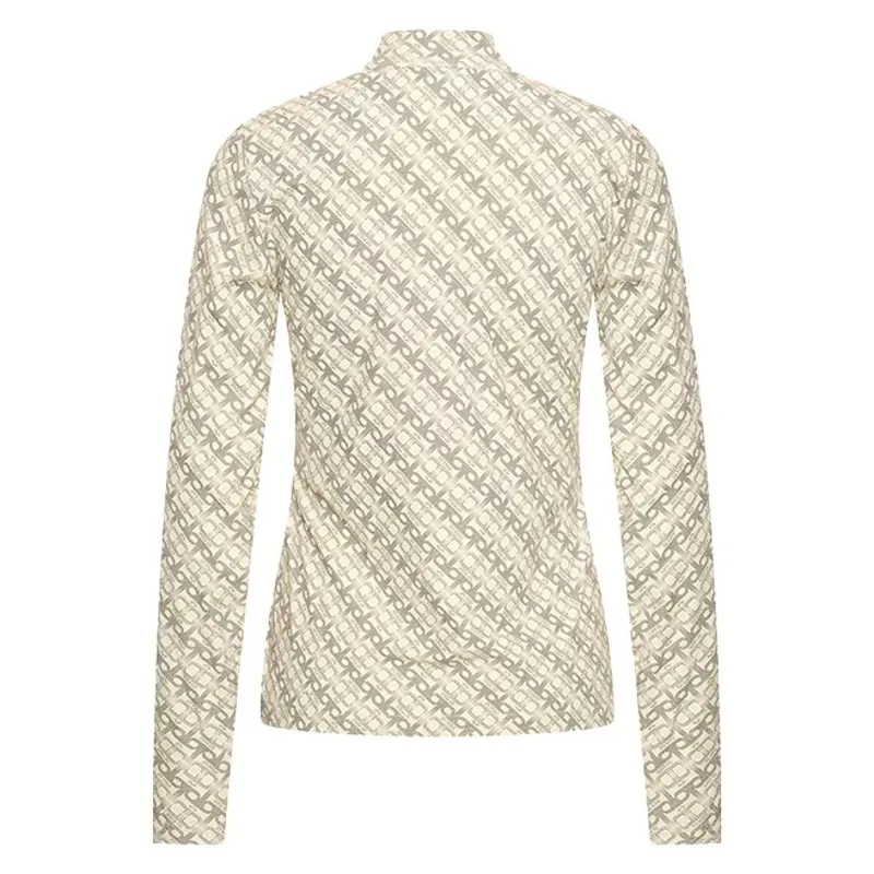 HV Polo Manja Ladies UV Tech Half Zip Base Layer - Cashmere-1