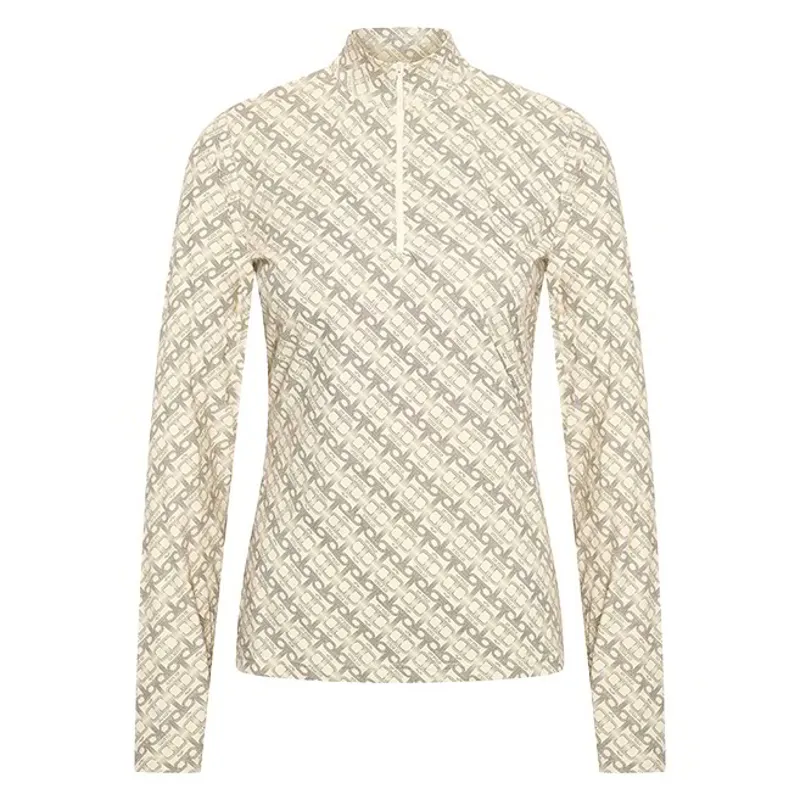 HV Polo Manja Ladies UV Tech Half Zip Base Layer - Cashmere