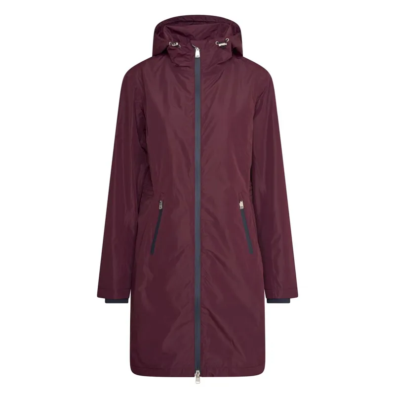 HV Polo Celeste Ladies Waterproof Parka Jacket - Dark Berry - X-Small
