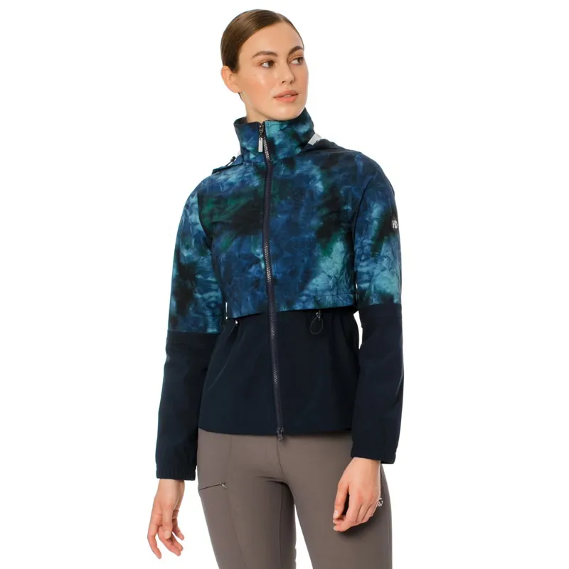Horseware Carrie Womens Riding Jacket - Navy/Green Tie Dyed - Small