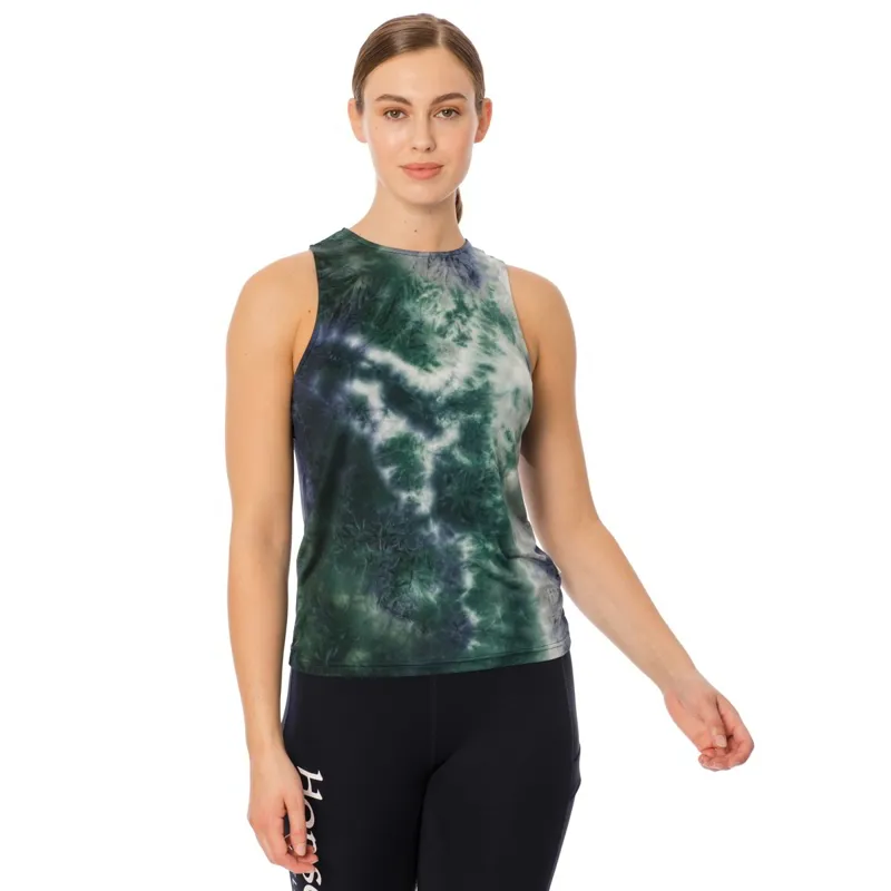 Horseware Training Women's Tank Top - Navy/Green Tie Dyed - X-Small