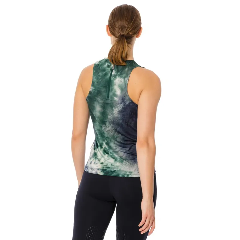 Horseware Training Women's Tank Top - Navy/Green Tie Dyed - X-Small-1