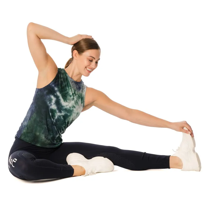 Horseware Training Women's Tank Top - Navy/Green Tie Dyed - X-Small-4