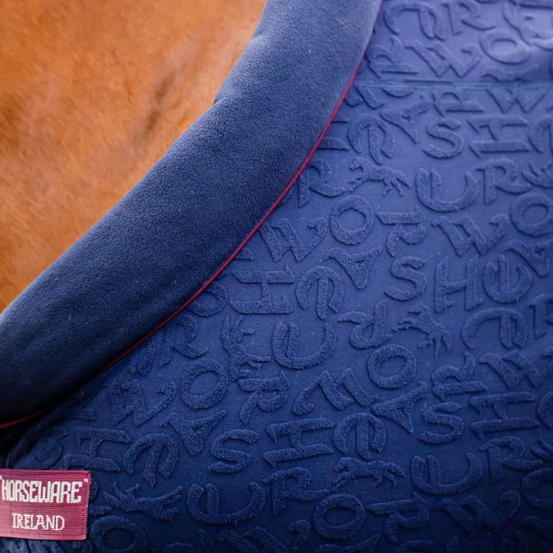 Horseware Embossed Cosy Neck Cooler Navy HW Print/Burgundy/White-1