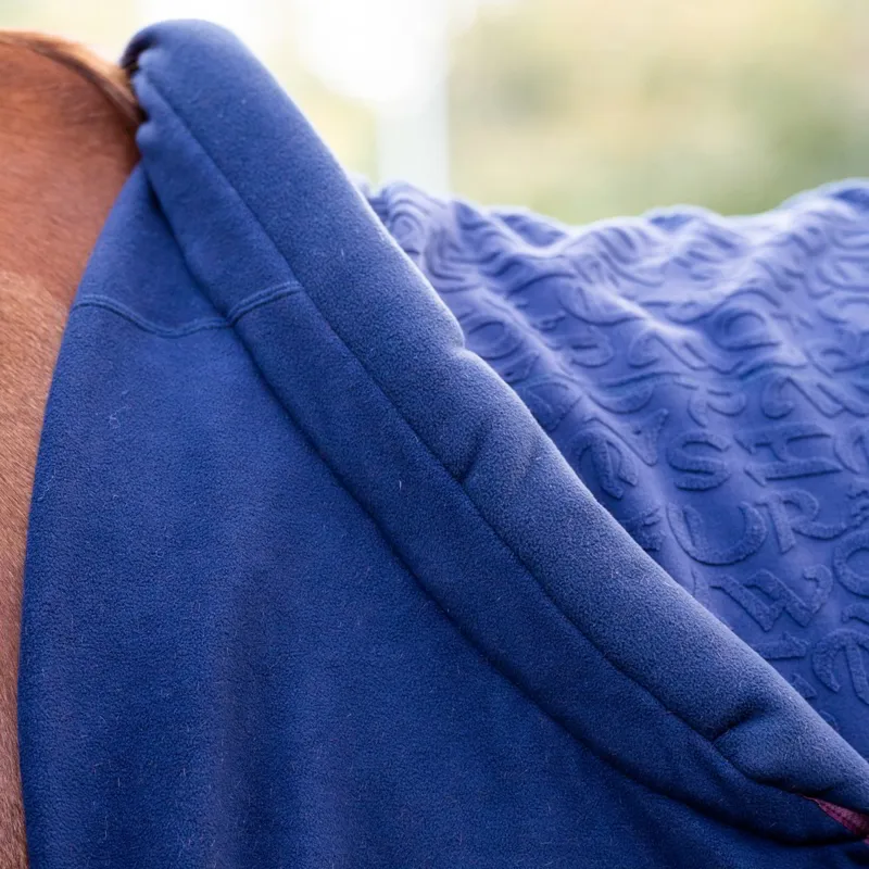 Horseware Embossed Cosy Neck Cooler Navy HW Print/Burgundy/White-6