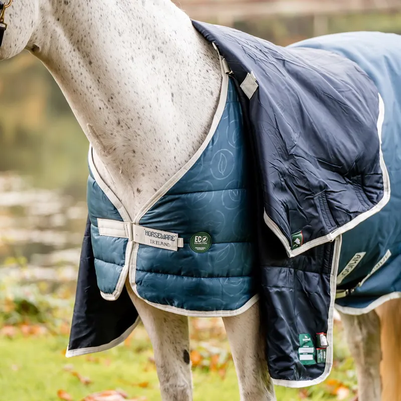 Horseware AmECO 200g Blanket Liner - Teal Eco Print/Grey-8