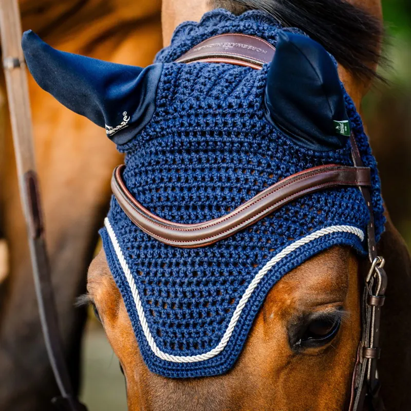Horseware Signature Ear Bonnet - Navy-2