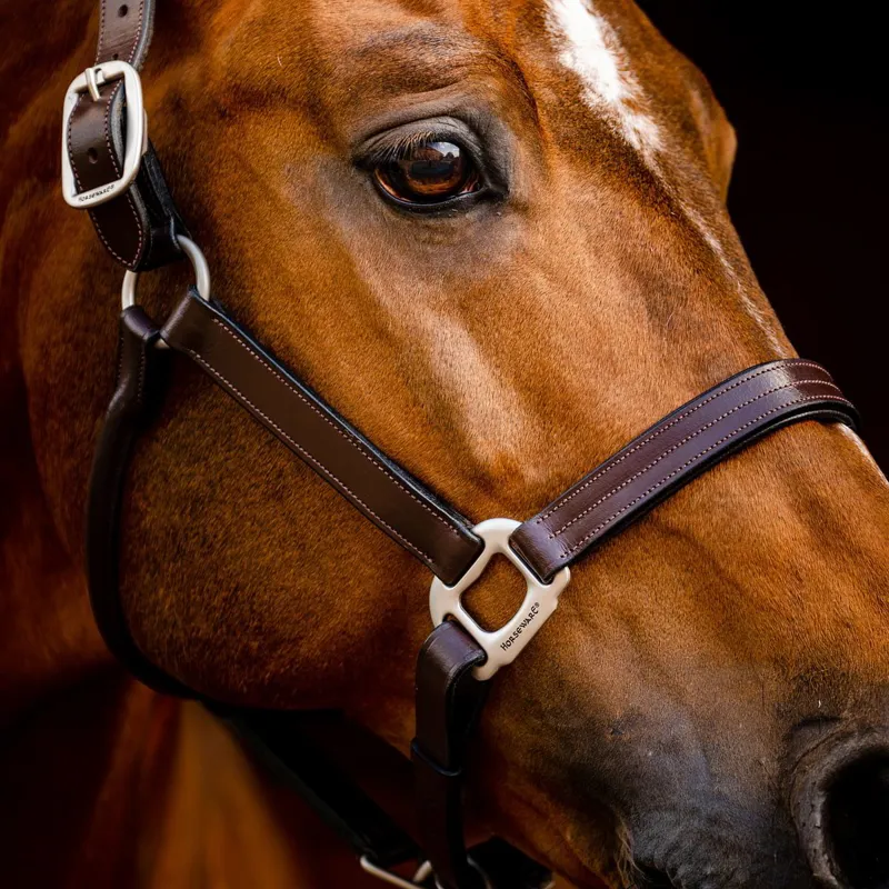 Horseware Signature Leather Halter - Brown-1