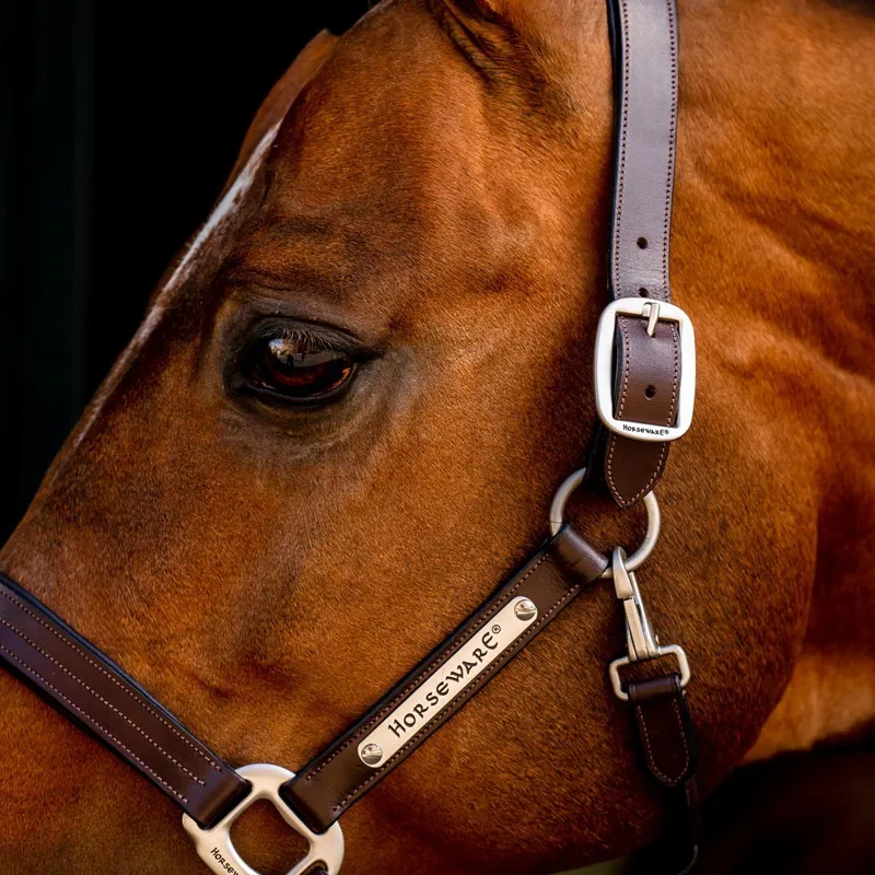 Horseware Signature Leather Halter - Brown-2