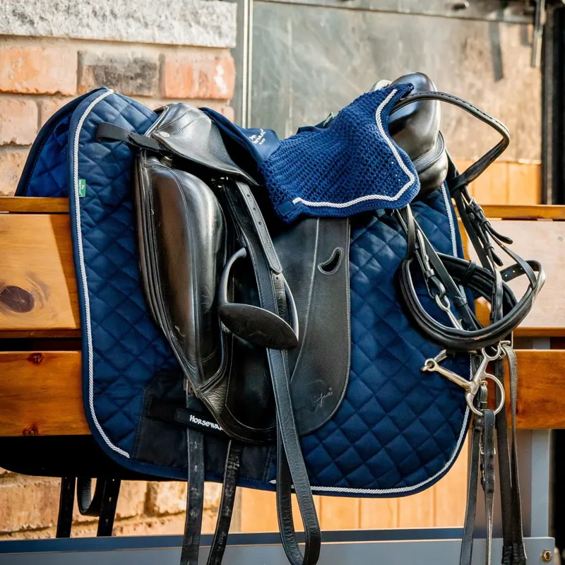 Horseware Signature Dressage Saddle Pad - Navy-1