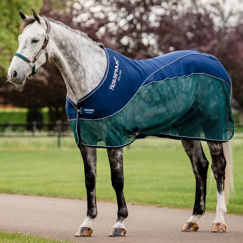 Horseware Signature Sport Cooler - Navy/Hunter Green/Silver