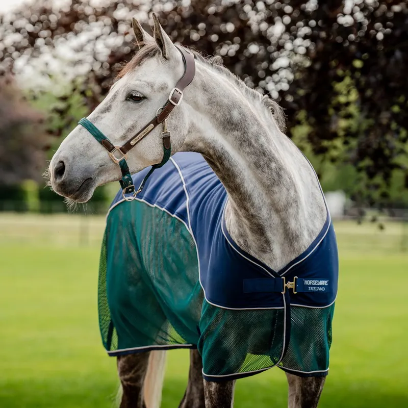 Horseware Signature Sport Cooler - Navy/Hunter Green/Silver-1